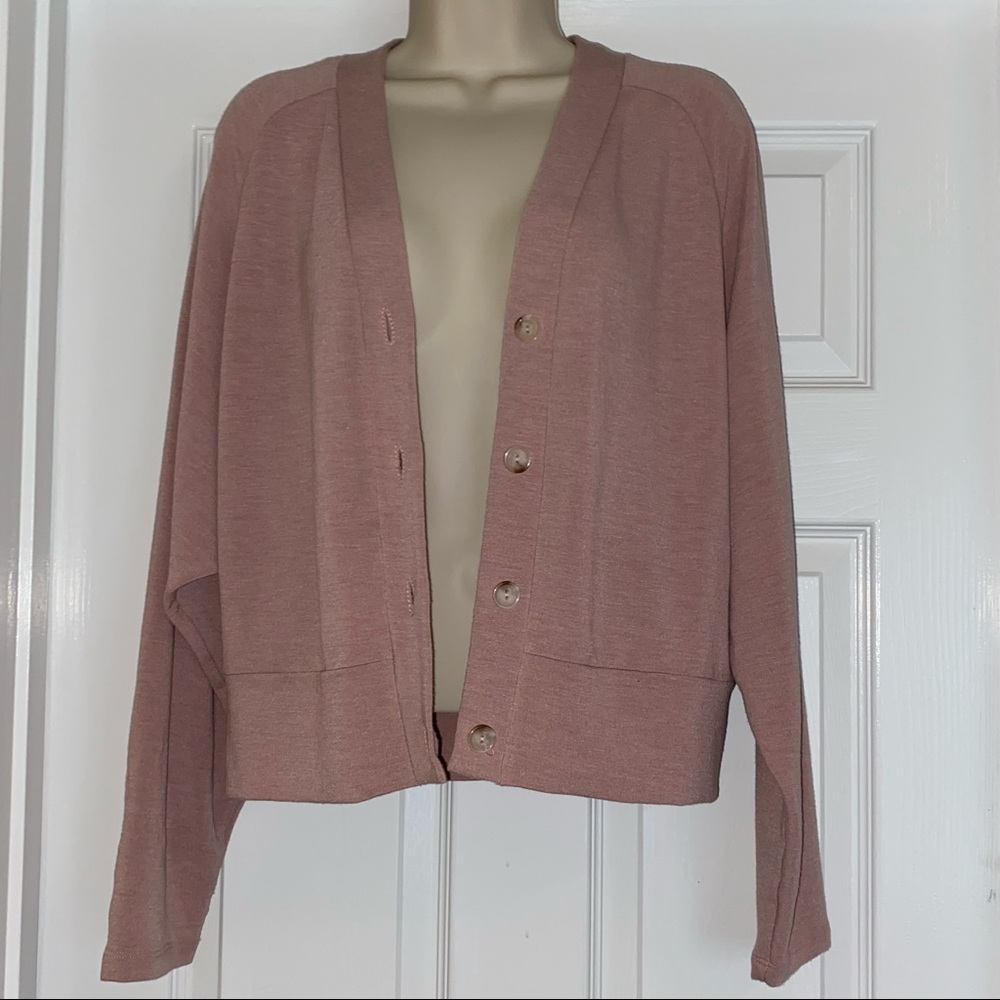 Gilli Mauve Button Front Cardigan